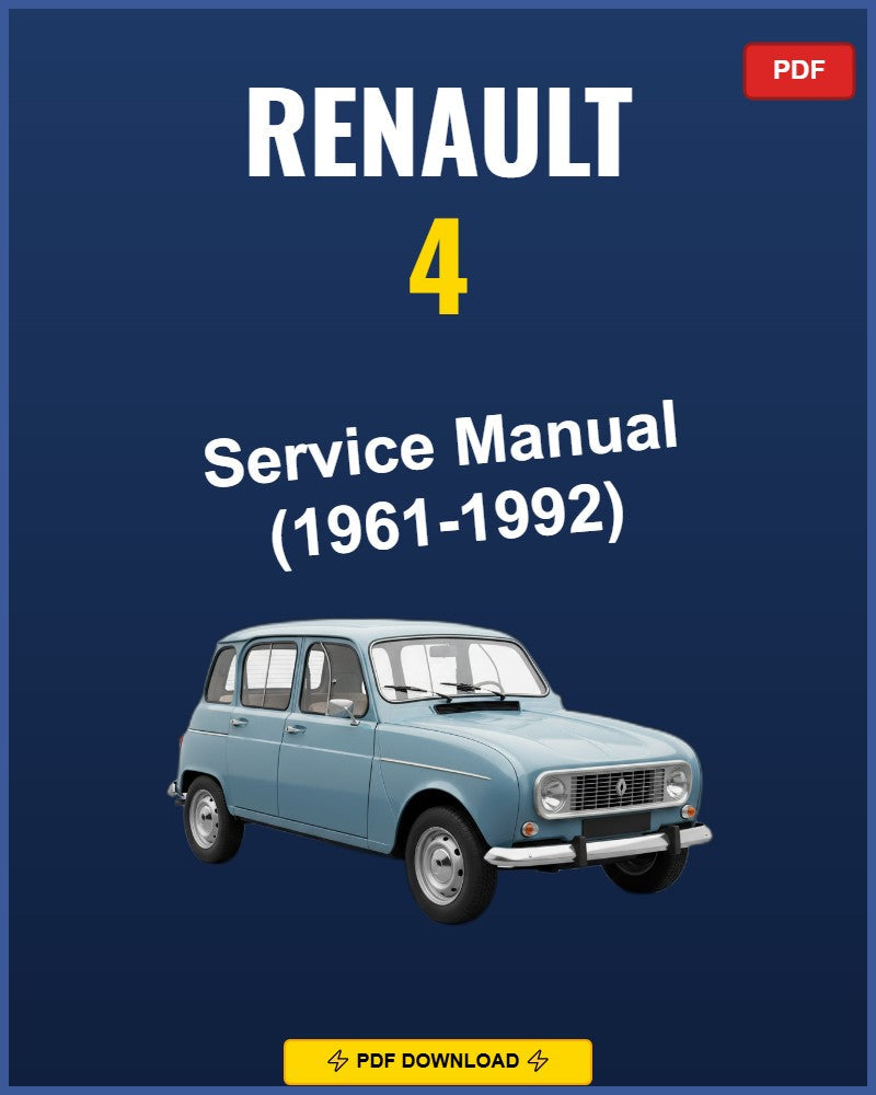 Renault 4 1961-1992 Service Repair Workshop Manual | 1961 1962 1992