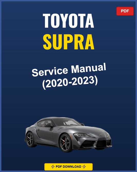 Toyota Supra 2020 Service Repair Workshop Manual | 2020